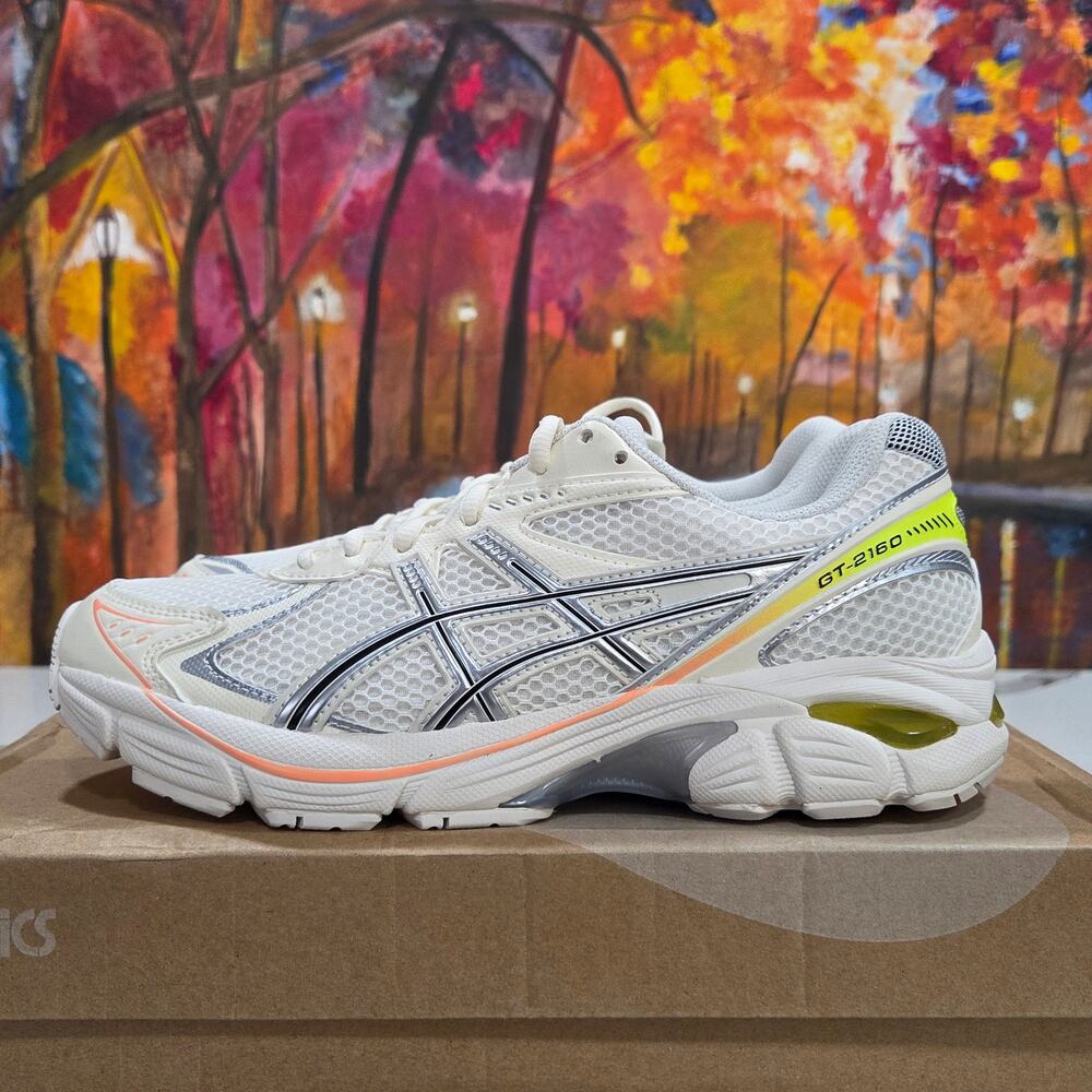 Asics GT 2160 Paris Size 8 Women's Cream Safety Yellow Running 1203A570-750 - Picture 2 of 8